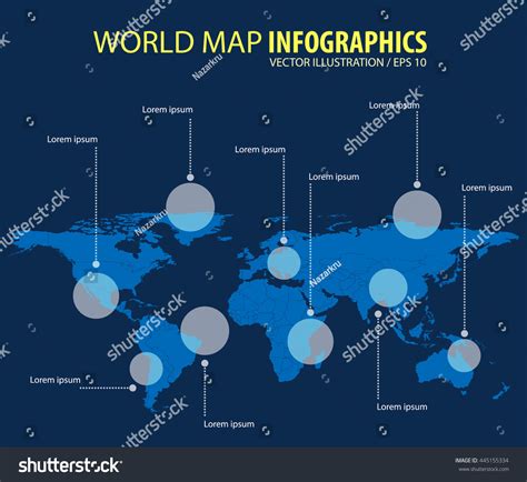 World Map Infographics Vector Illustration Stock Vector Royalty Free