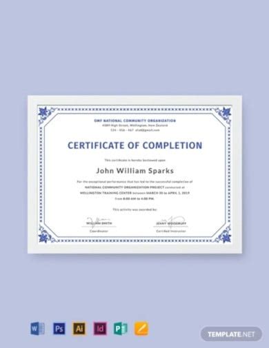 15 Project Completion Certificate Templates Ai Indesign Word