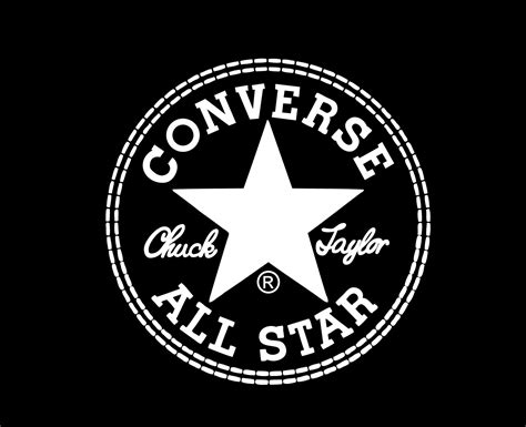 Converse All Star Logo Shoes Brand White Symbol Design Vector