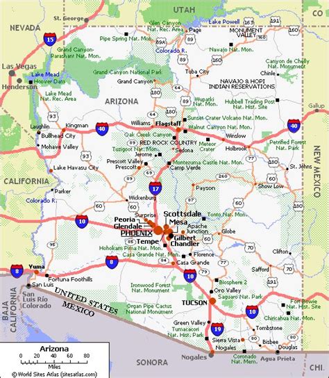 Arizona Geographical Facts Arizona Map Arizona State