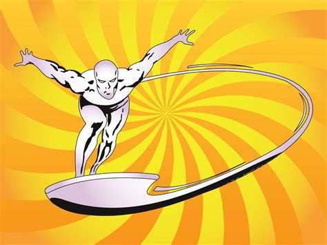 Silver Surfer Vector Vector Art And Graphics