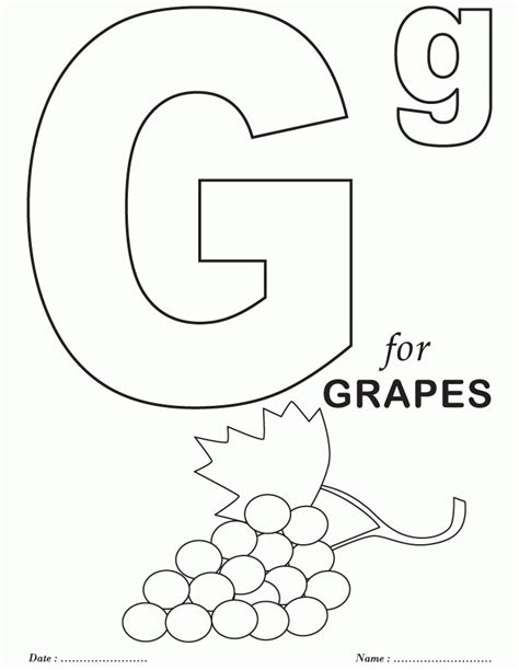 Letter G Coloring Pages - Coloring Home