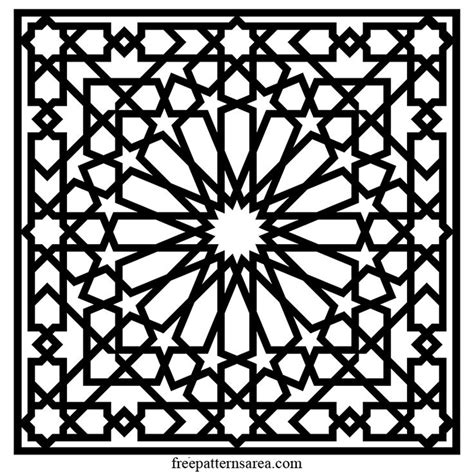 Islamic Arabesque Geometric Art Pattern Vector FreePatternsArea Geometric Art Geometric