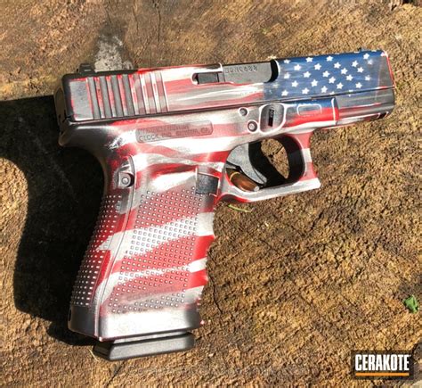 American Flag Coated Glock 19 Handgun By Web User Cerakote