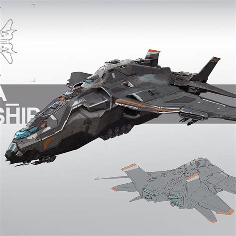 Gunship By Luc Fontenoy On Artstation Gunship Space Ship Concept