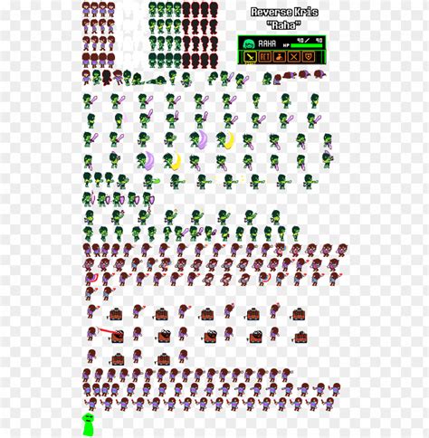 I Made A Sprite Sheet For A Reverse Version Of Kris Kris Sprite Sheet