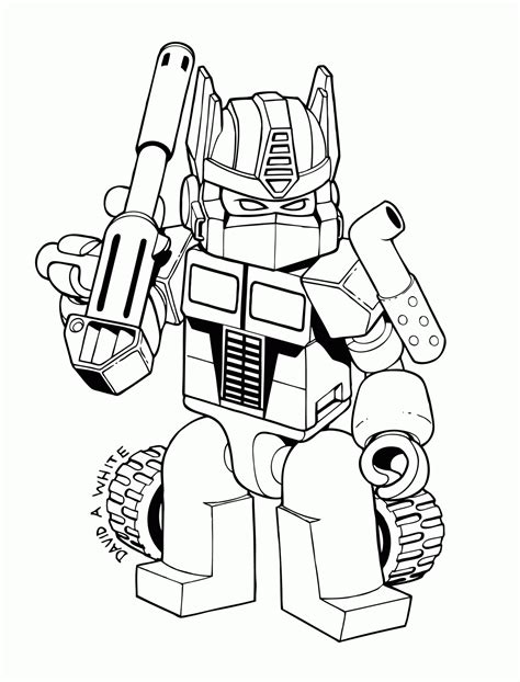 Lego Optimus Prime Coloring Page Clip Art Library