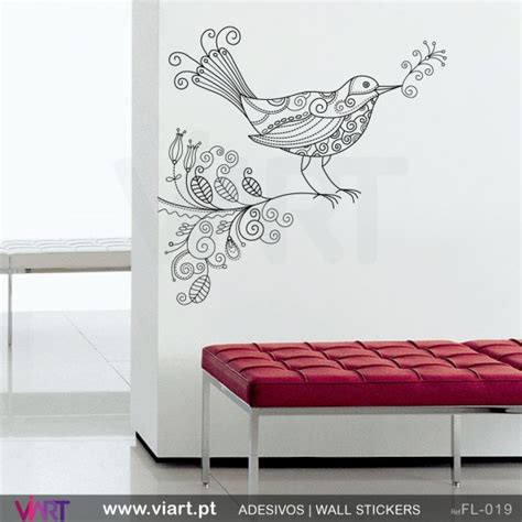 Floral Bird Wall Stickers Vinyl Decoration Viart