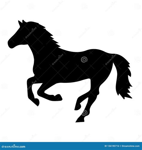 Horse Icon Stock Vector Illustration Of Abstract Black 136190716