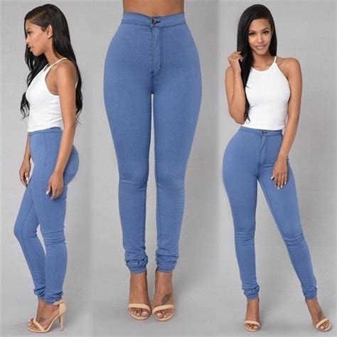 Fashion Sexy Hot Stretch Tight Solid Color High Waist Pencil Pants