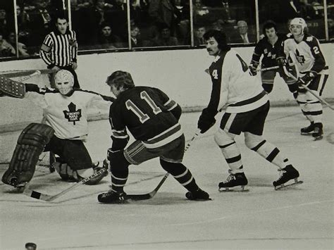 Dec 13 1972 Vic Hadfield 11 Of The New York Rangers Looks For Puck