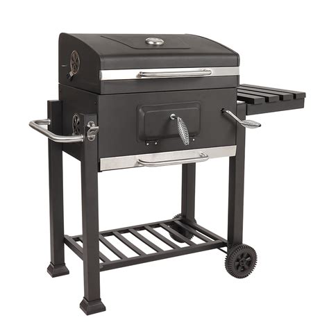 Black Charcoal Smoker Bbq American Style Barbecue Grill Grate Temp