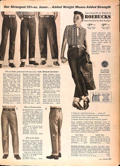 sears catalog highlights spring summer 1958 vintage denim adverts