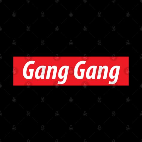 Gang Gang Slang White Text On Red Background Gang Gang Tapestry