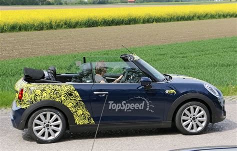 Mini Cooper S Convertible Driving Open Top Spy Shots