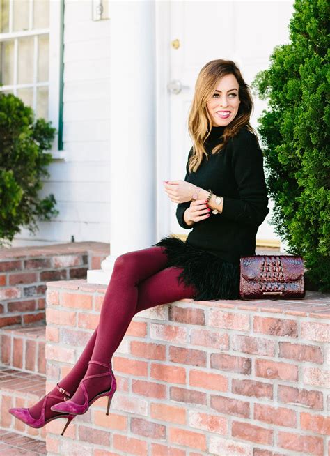 sydne style holiday party outfit with tights featuring hueofficial huelidays spon outfit