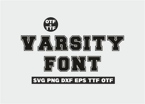 Varsity Font Svg College Font Svg Sport Alphabet Varsity Etsy Canada