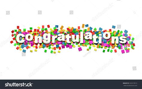 Congratulations Party Confetti Colors Stock Illustration 323219513