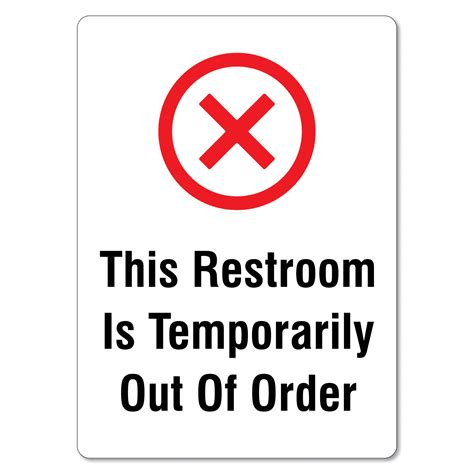 Restroom Out Of Order Sign Printable Printable Templates