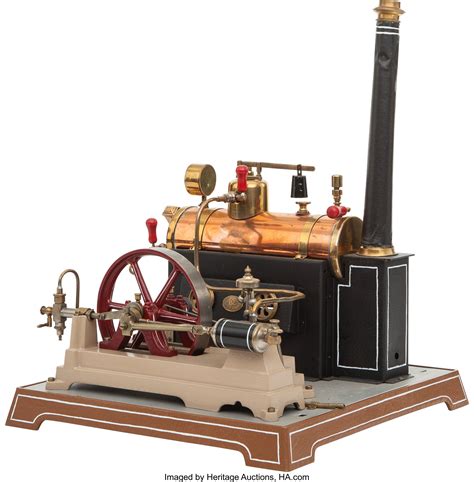 GERMAN LIVE STEAM MODEL POWER PLANT TOY BY DOLL. 17 x 14-1/2 x | Lot ...