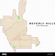 Mapa de vectores de Beverly Hills, Los Ángeles, Estados Unidos. Varios ...