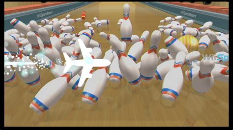 Wii Sports Resort 100 Pin Bowling 9 Strikes In Row Youtube