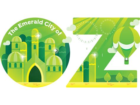 Travel Sticker Emerald City Of Oz By Jason Custer On