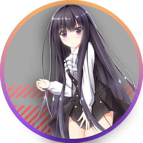 Black haired female anime character, female anime character on table. Transparent Xbox Gamerpics 1080X1080 / Funny Xbox ...