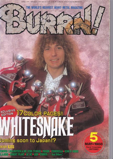Yahooオークション 即決 Burrn 1988年5月 Whitesnake Guns N Rose