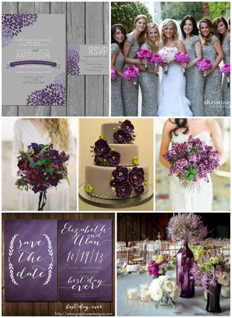 Purple And Gray Wedding Ideas Rustic Wedding Chic