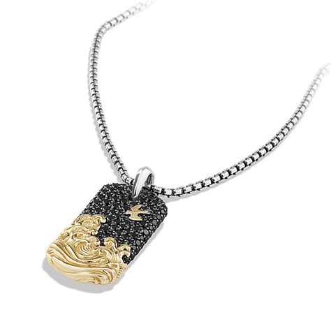 1705 likes · 1 talking about this. Waves Pave Tag with Black Diamonds and 18K Gold | Black ...