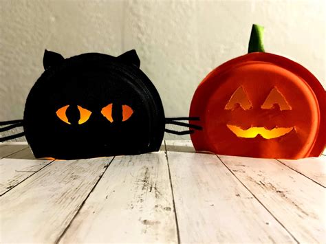 Glowing Paper Plate Cat And Jack O Lantern Craft Raising Veggie Lovers