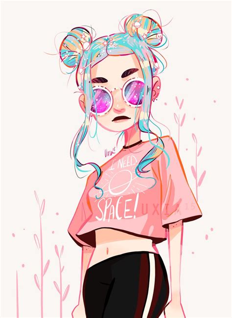 Https://wstravely.com/hairstyle/drawn Cute Space Buns Hairstyle