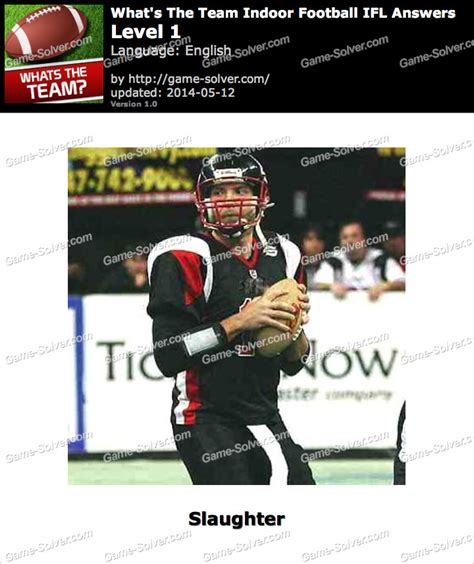 Whats The Team Indoor Football Ifl Answers Game Solver