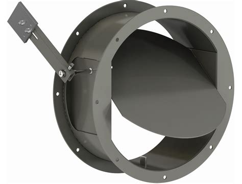 Industrial Backdraft Damper Features Counterbalance Weights Retrofit