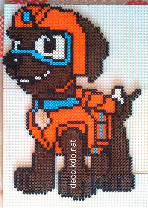 Cenefas, pixel art, game art, desenhos quadriculados auxiliam também no processo de alfabetização. Perles hama: zuma de la pat'patrouille (paw patrol ...