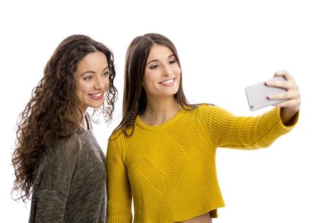 Girls Taking Selfie Stock Image Image Of Laugh Friendship 97417569