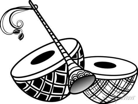 Dholak Clipart Black And White School