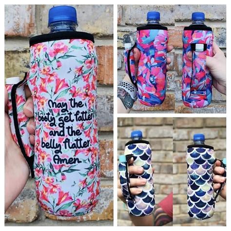 Personalized Water Bottle Sleeve With Handle And Pocket Etsy