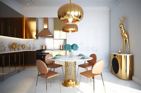 Contemporary Kitchen A 3d Rendering Of Modern Interior Design Ai