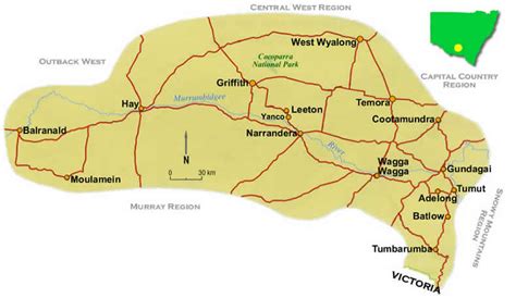 Riverina Nsw Road Map