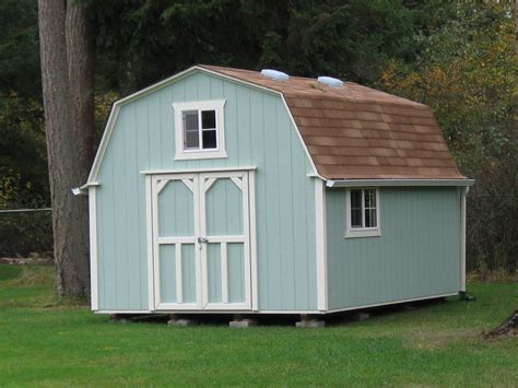 Barn Style With Two Clear Roof Vents And A Double Door Storage