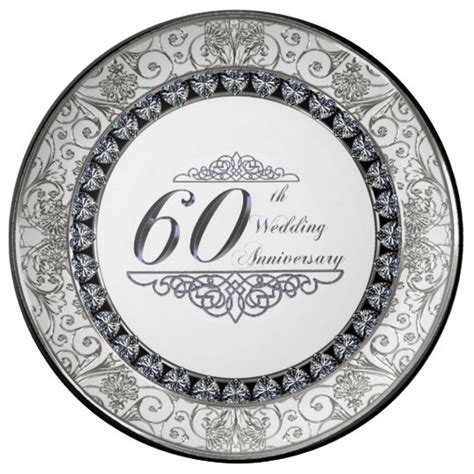 60th Wedding Anniversary Porcelain Plate