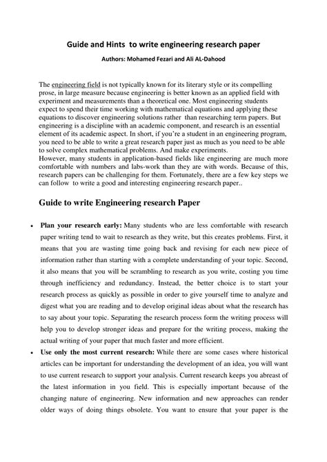 Draft For Research Paper Example How To Write An Apa Research Paper