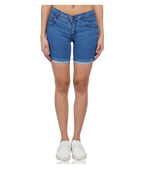 Buy Luxsis Denim Hot Pants Blue Online At Best Prices In India Snapdeal