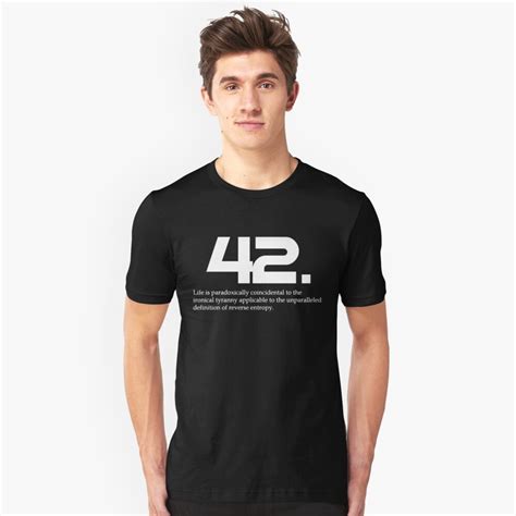 The Meaning Of Life Is 42 Hitchhikers Guide To The Galaxy T Shirt