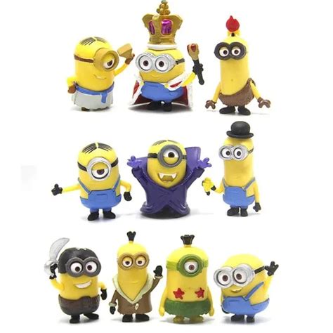 10pcs Despicable Me Minions Action Figures Pvc Figurines 35 65cm 19