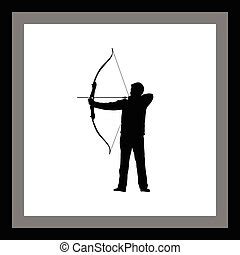 Indian bow arrow and arrow holder vector. | CanStock