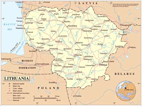 Maps of Lithuania | Detailed map of Lithuania in English | Tourist map ...