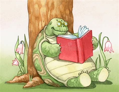 Book Turtle Reading Stock Illustrations 121 Book Turtle Reading Stock